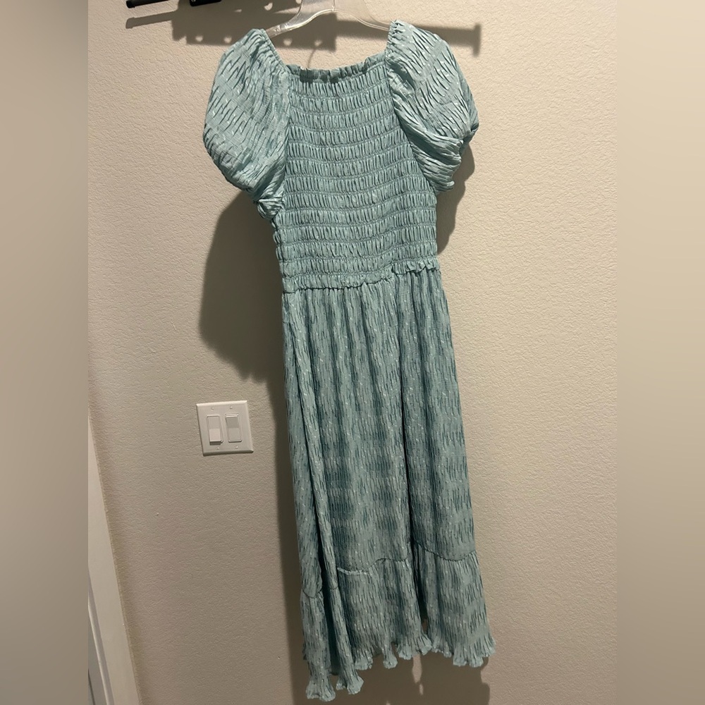 Polagram Light Blue Smocked Dress - Picture 4 of 4